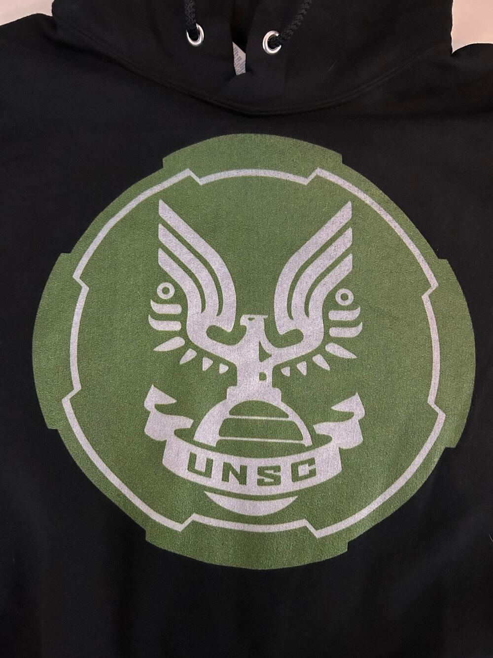 HALO "UNSC" Graphic Hoodie NEW Black LS Size M